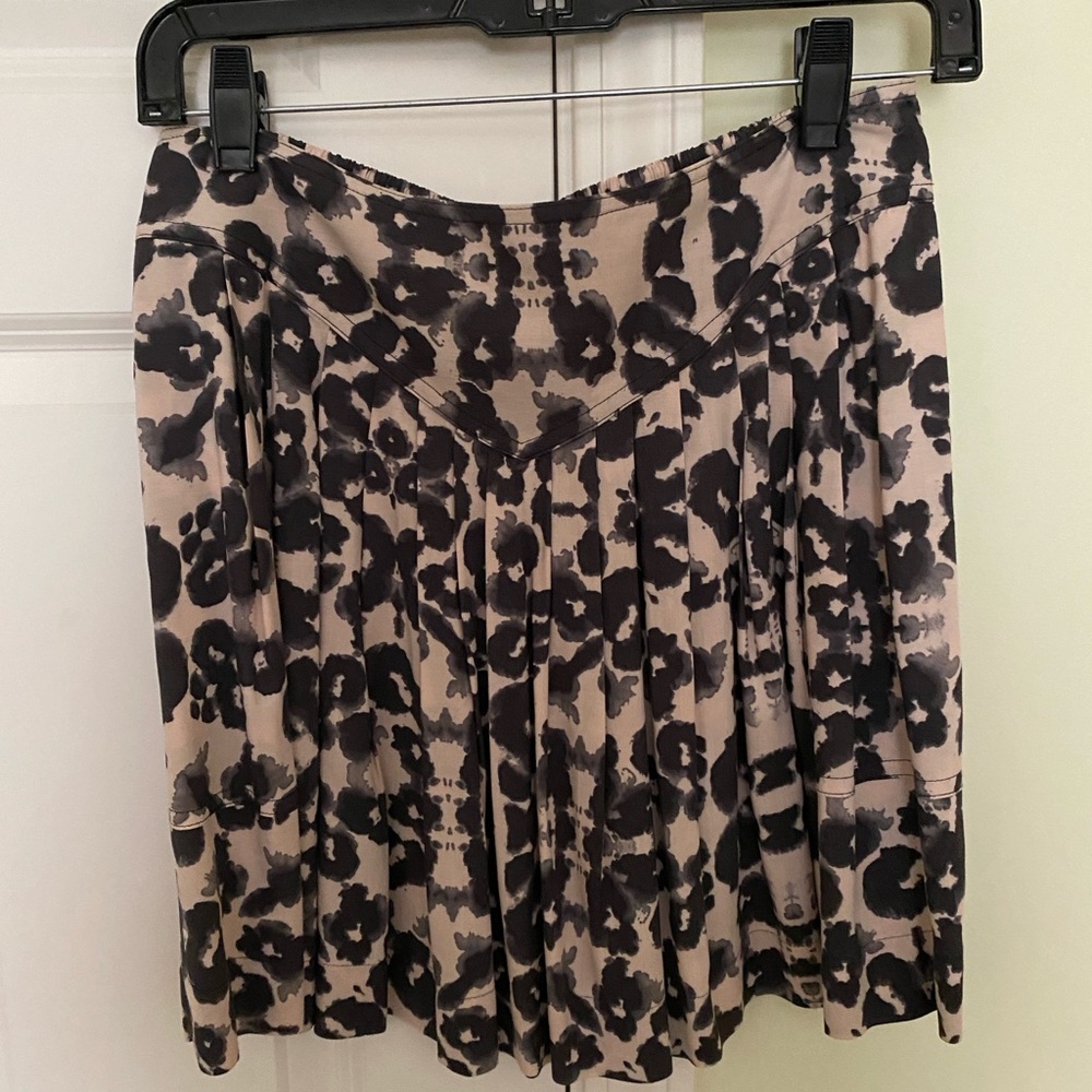 Rebecca Taylor Black and Tan  Mini Skirt